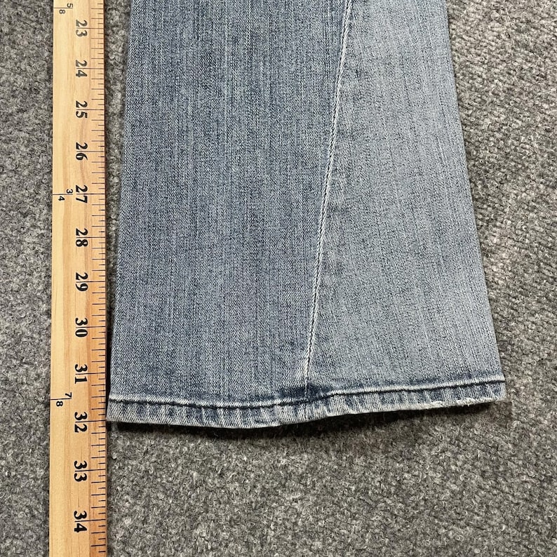 Vintage True Religion Low Rise Flare Jeans Size 26 28x32 Disco Bling Y2K Denim image 9