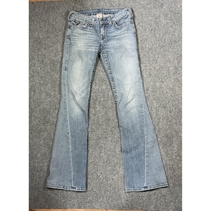 Vintage True Religion Low Rise Flare Jeans Size 26 28x32 Disco Bling Y2K Denim image 2