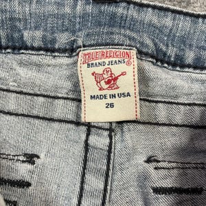 Vintage True Religion Low Rise Flare Jeans Size 26 28x32 Disco Bling Y2K Denim image 12