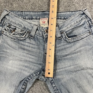 Vintage True Religion Low Rise Flare Jeans Size 26 28x32 Disco Bling Y2K Denim image 10
