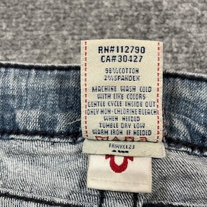 Vintage True Religion Low Rise Flare Jeans Size 26 28x32 Disco Bling Y2K Denim image 13
