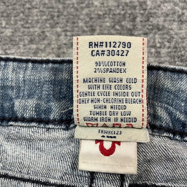 Vintage True Religion Low Rise Flare Jeans Size 26 28x32 Disco Bling Y2K Denim image 13