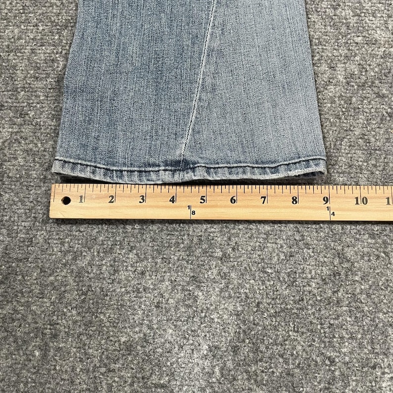 Vintage True Religion Low Rise Flare Jeans Size 26 28x32 Disco Bling Y2K Denim image 11