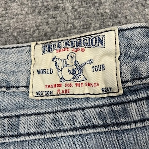 Vintage True Religion Low Rise Flare Jeans Size 26 28x32 Disco Bling Y2K Denim image 4