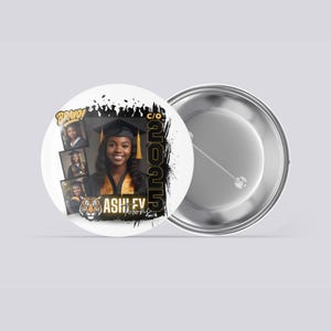 8 Graduation Button Design Canva Template Bundle, 2025 Graduation Design Template, Perfect for Sublimation
