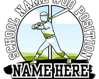 Personalización ilimitada / Marco de béisbol Canva 2 / Plantilla editable para la noche de los mayores / Diseño personalizado / Plantilla Canva de deportes escolares