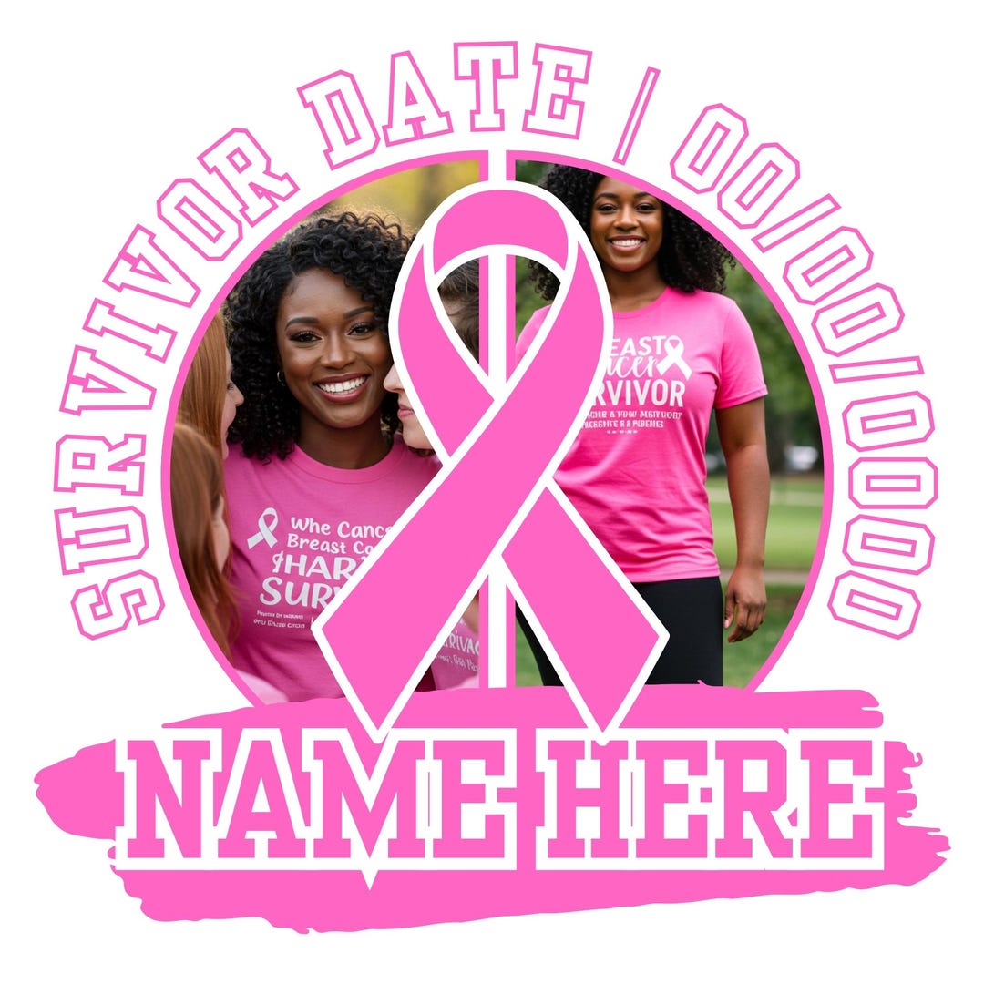 Breast Cancer Awareness Canva Frame | Editable Pink Ribbon Template ...