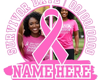 Breast Cancer Awareness Canva Frame | Editable Pink Ribbon Template | Fundraiser, Survivor, Event, Poster, Keepsake