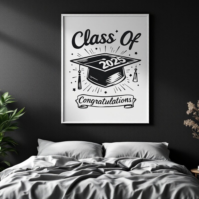 Class of 2025 Graduation Clipart SVG & PNG Bundle | 25 Graduation Cap ...