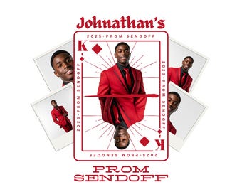 16 Red Prom Send Off T Shirt Designs Canva Templates, Add Photo 2025 T Shirt Design Template, Perfect for Sublimation, DTF or DTG