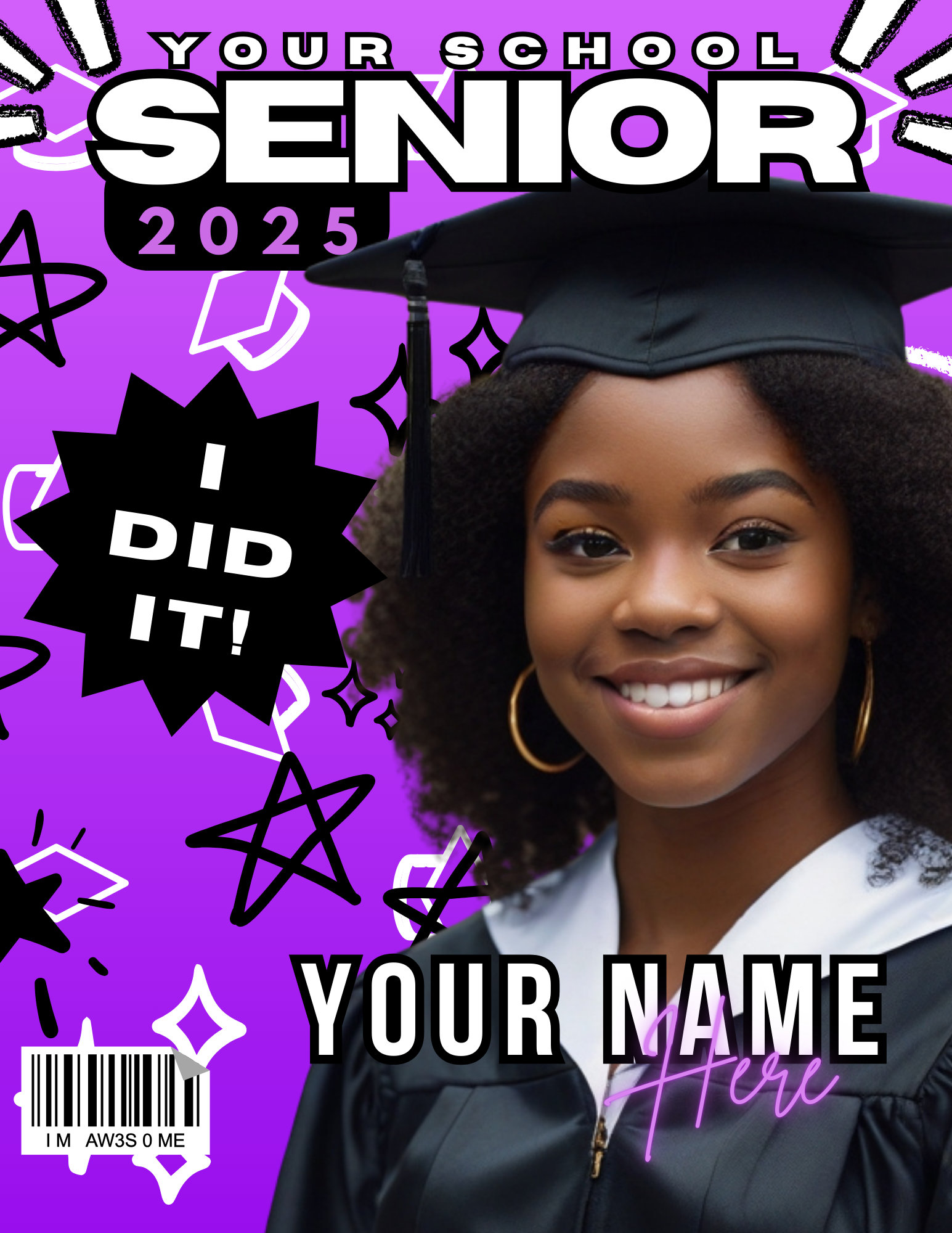 10 Graduation Magazine Cover, Magazine Prom Cover, Homecoming Fully ...