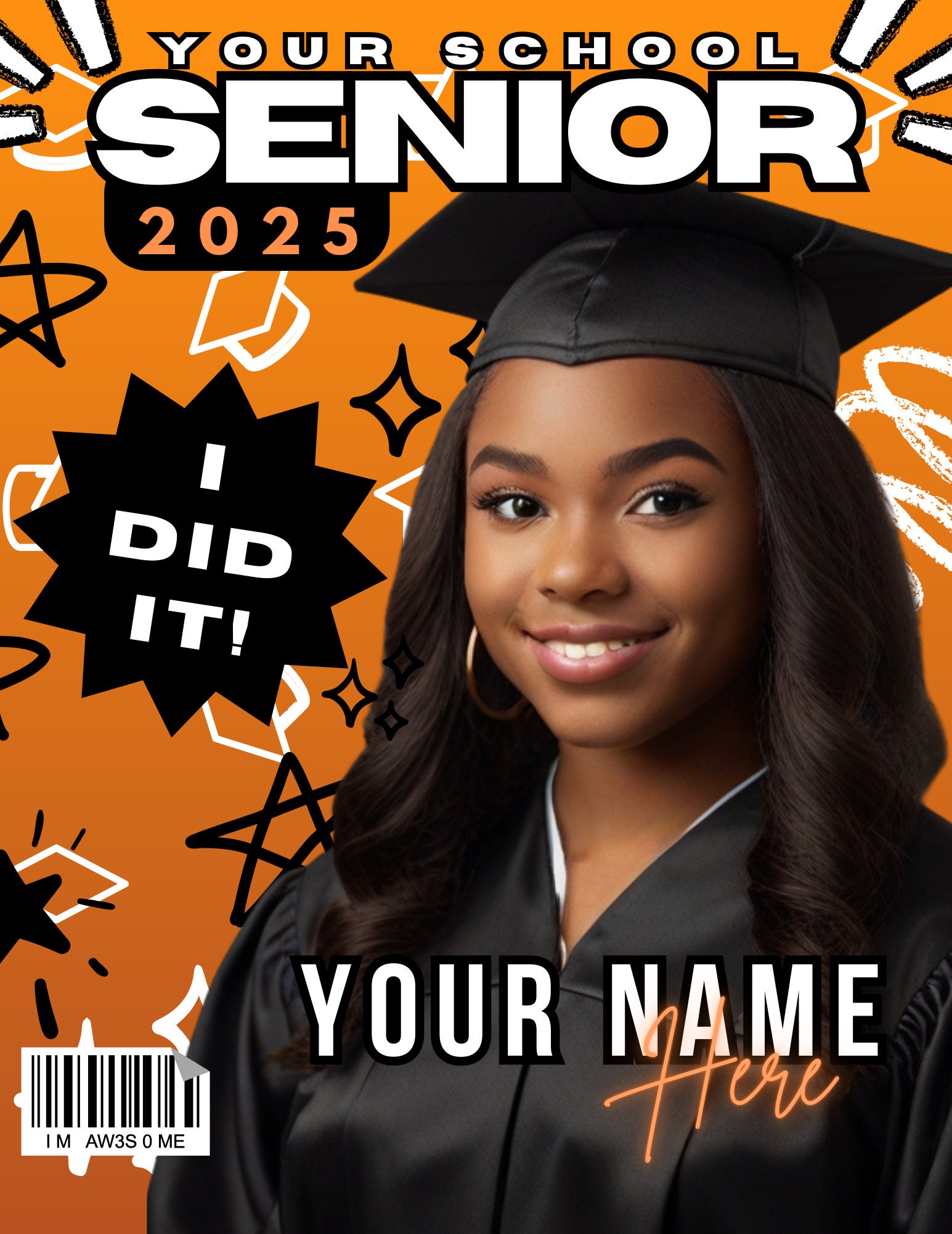 Graduation Photo Magazine 10 Graduation Magazine Cover, Magazine Prom Cover, Homecoming Fully ...