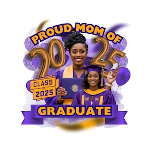 12 Purple and Gold Graduation T Shirt Design, Editable in canva, 2025 Graduation Template, Perfect for Sublimation, DTF or DTG | Add Photo