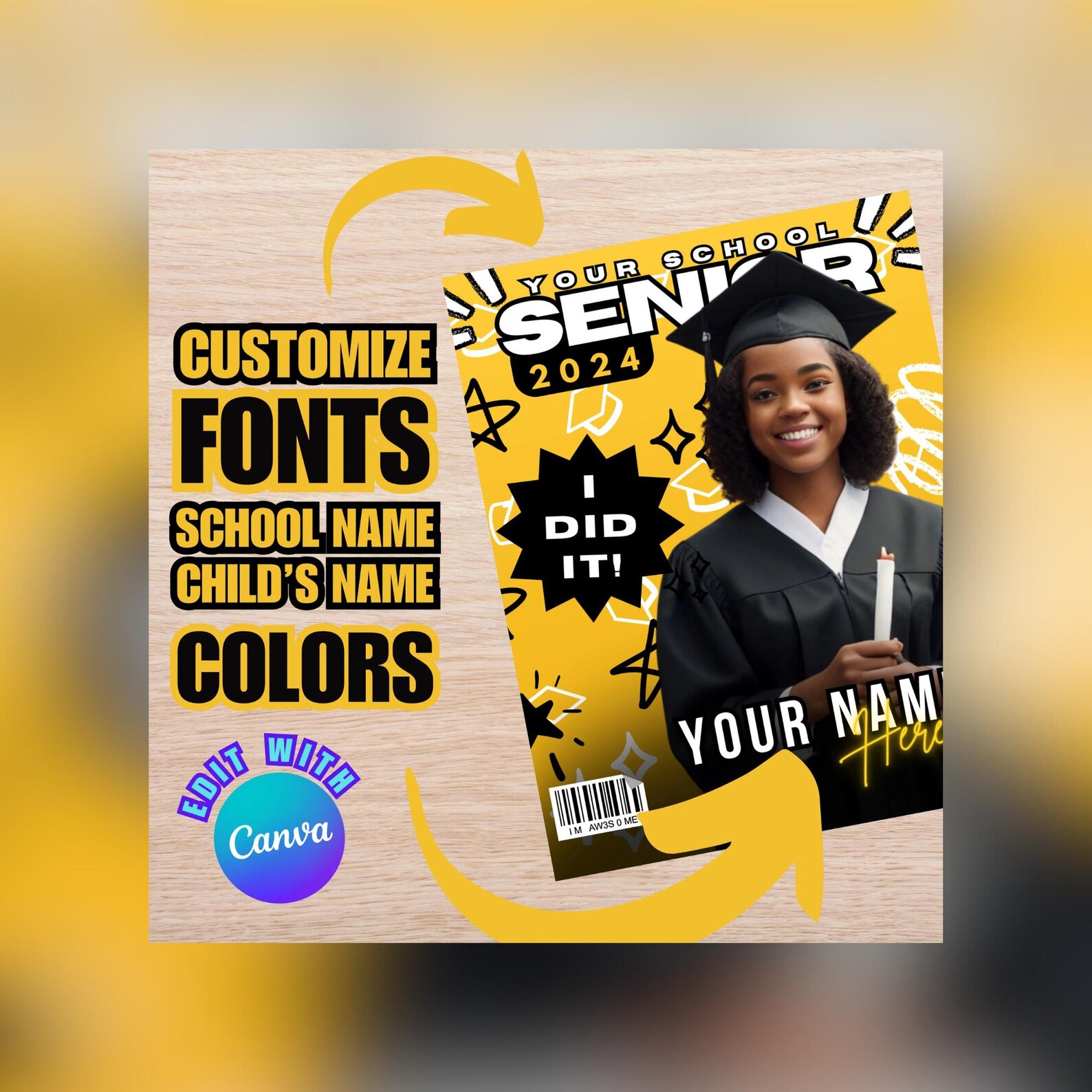 10 Graduation Magazine Cover, Magazine Prom Cover, Homecoming Fully ...