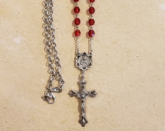 Handmade Necklace/Religious Jewelry/Crucifix Necklace/Rosary Necklace/Catholic Jewelry