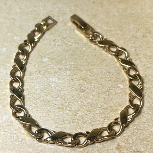 Tacoa Gold Plated Textured Link Bracelet - Etsy 日本