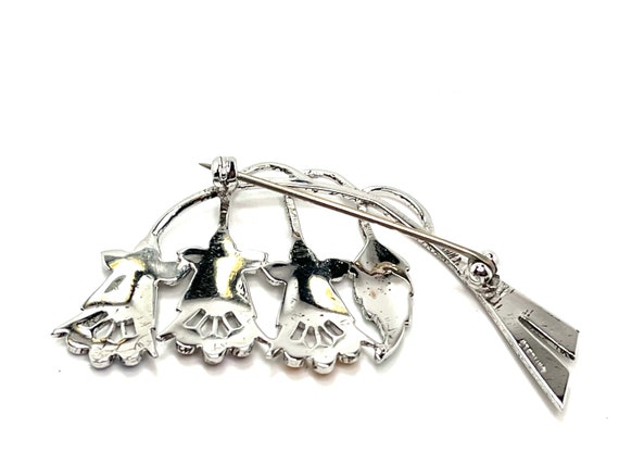 Sterling Brooch/Floral Brooch/Marcasite Brooch/Be… - image 7