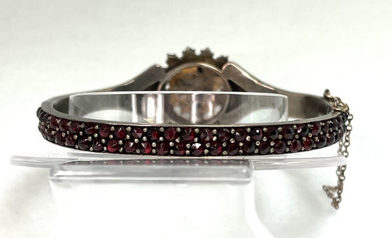 Bohemian Garnet/Estate Jewelry/Bracelet/ Silver/G… - image 6