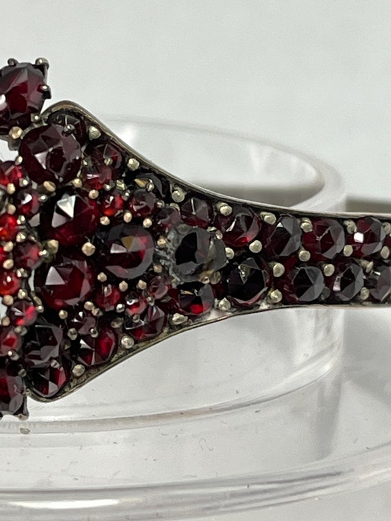 Bohemian Garnet/Estate Jewelry/Bracelet/ Silver/G… - image 9