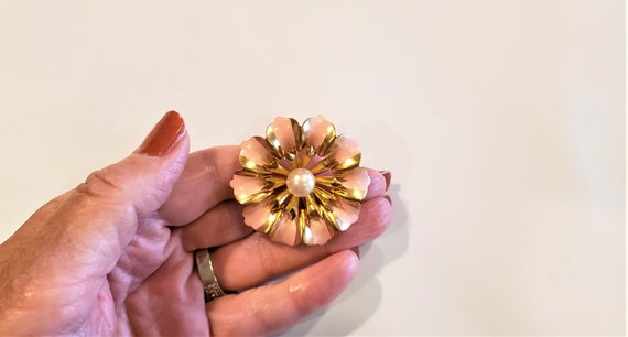 Flower Brooch/Vintage Brooch/Antique Brooch/Brass… - image 8