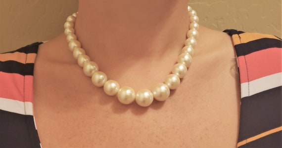 Pearl Necklace/1928 Pearls/Pearl Choker/Wedding N… - image 1