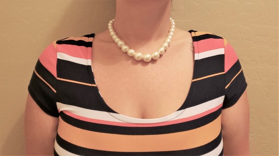 Pearl Necklace/1928 Pearls/Pearl Choker/Wedding N… - image 2