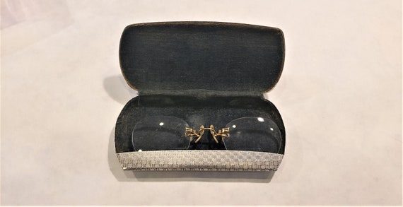antique prince-nez glasses/Prince-nez/Metal Glasse