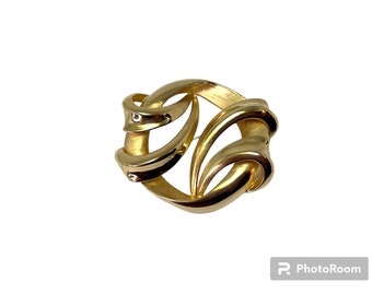 Broche/Fernando origineel/vintage broche/Swirl broche/gouden broche/cadeau voor moeder/cadeau voor haar