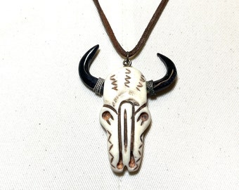 Steer Skull/Cow Skull/Skull Necklace/Bone Necklace