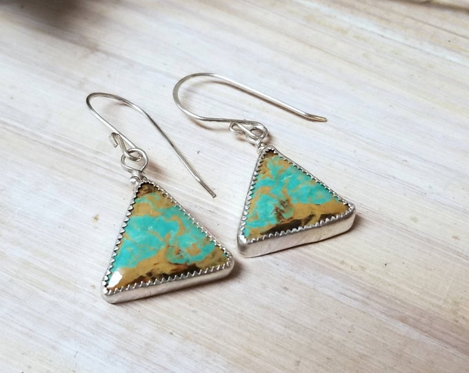 Turquoise triangle earrings Clearance