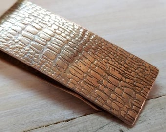 Brass money clip. Gator fan gift. Brass gifts for men. Groomsman gift for wedding.