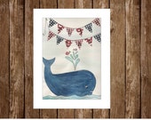Splish Splash whale painting