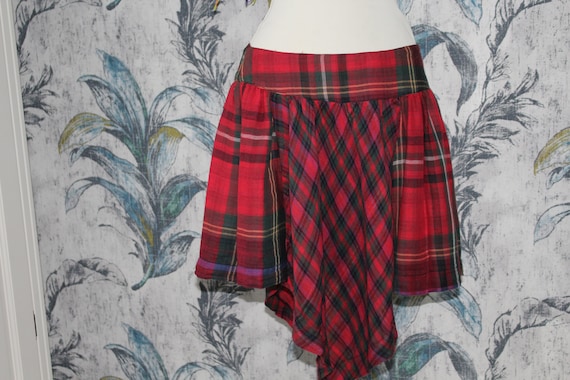 Tartan boho skirt - image 1