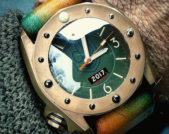 InHouse HandDye Rustic Goodness VDB  Ennebi Panerai IWC iWatch Personalized Leather Watch Strap Band Custom Handmade Amazing Horween Unisex
