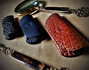 Handcrafted Etui Glasses Classic carrier Pouch Transylvania Raw Rustic Hand-stitched Horween Leather Custom OOAK for SEEOO reading glasses