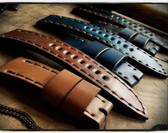 Rare Shell Cordovan XL Stitch Horween WATCHSTRAP Panerai iWatch iPhone Band Unisex Custom Handmade Amazing Rustic Android Personalized OOAK