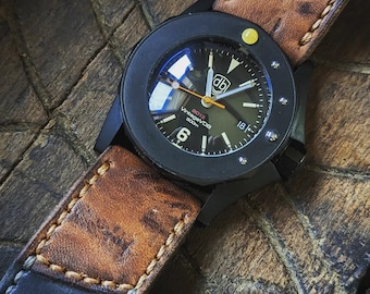 MadMax / Hannibal AFH Amazing Horween Leather Rustic Watch Strap Band for WristWatch OOAK Custom Handmade Cowhide Unisex iWatch Apple Watch