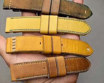 InHouse aangepaste lederen HORLOGEBANDJES Band Ooak handgemaakte geweldige Horween koeienhuid uniseks rustiek antieke iWatch Apple Watch Android gepersonaliseerd