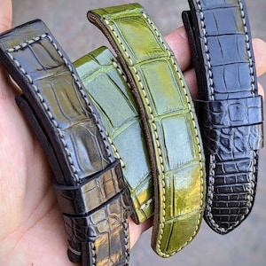 WATCHSTRAP Premium Handmade Genuine American Exotic  Skin Panerai iWatch Band Custom Amazing Horween Mens Rustic Watch Android Personalized