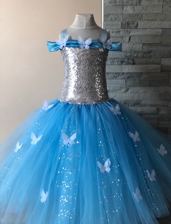 Buy JiaDuo EnjoyFashion Girl's Cinderella Dress Princess Butterfly Costume  (Blue) Online at Lowest Price Ever in India | Check Reviews & Ratings -  Shop The World
