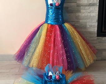 Unicorn tutu dress / unicorn dress princess tutu