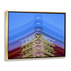 Modern Zen Artwork, Japanese Abstract Photograph: Japan Architecture Large Format Prints, Multiple Exposure Photo