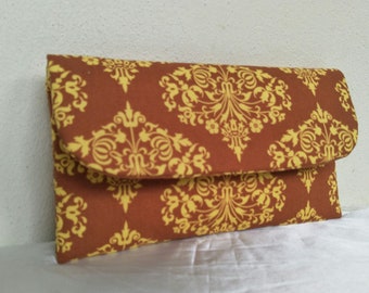 Envelope clutch/brown/Elegant Bridal bag / wedding /Envelope Clutch/for her/ Bridesmaids gift/dinner clutch
