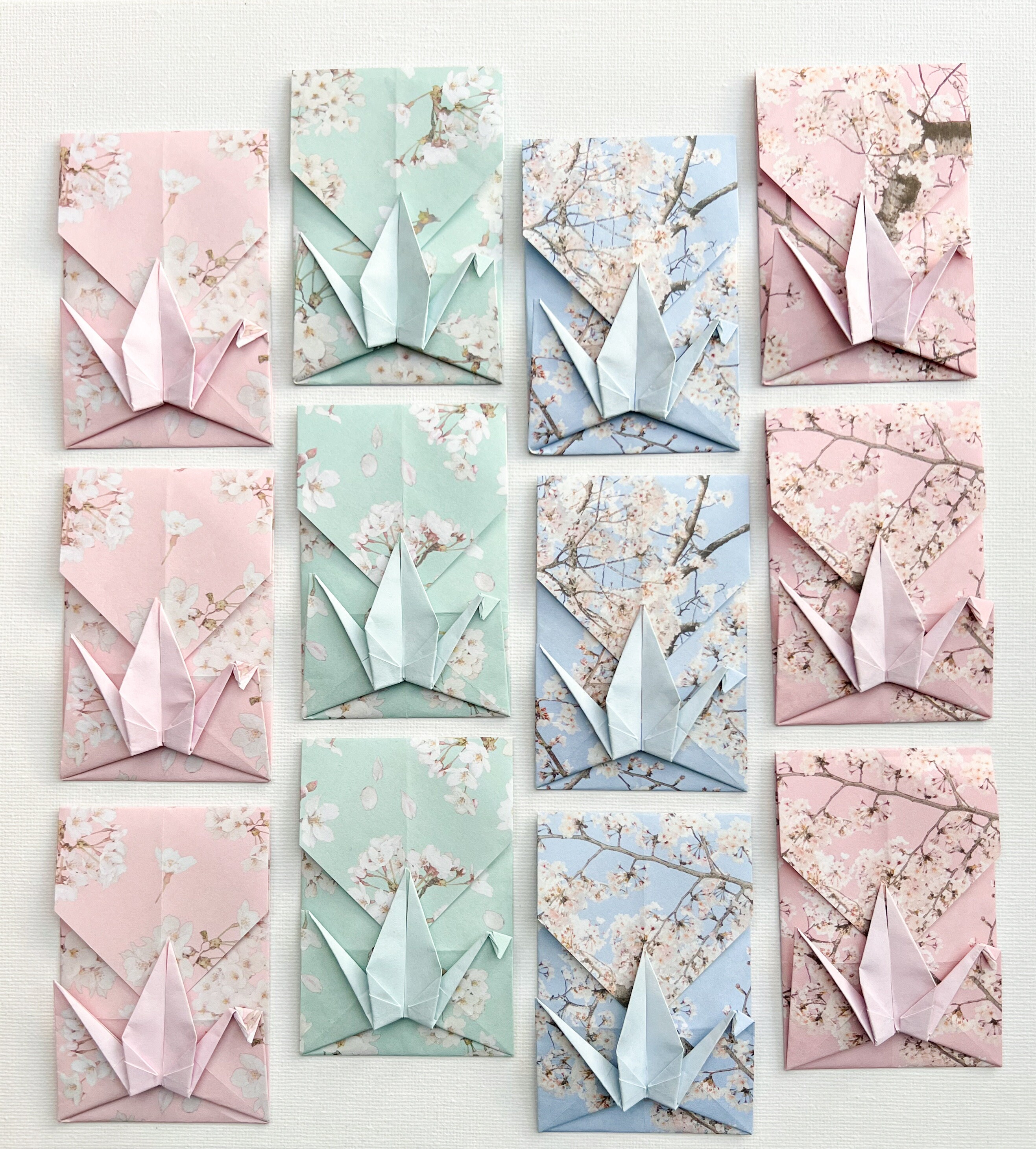 12 Blue Shades of 48 Origami Paper Sheets Japanese Origami Paper Pack Large  Medium Small Origami Papers for Origami Cranes