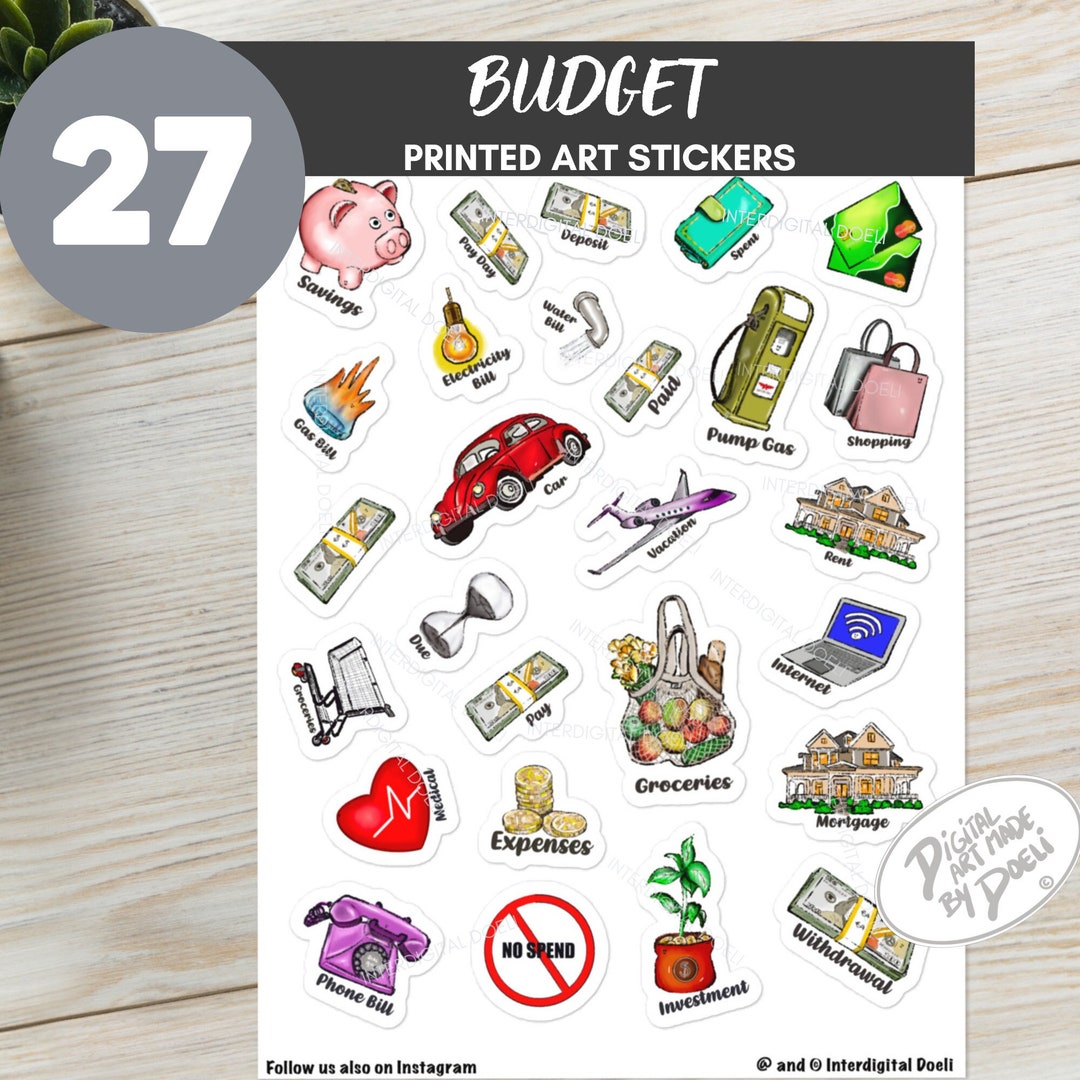 BUDGET Sticker Sheet - Etsy