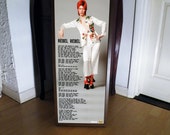 DAVID BOWIE rebel rebel promo poster, lyric sheet,glam,ziggy,aladdin sane,punk rock,typography