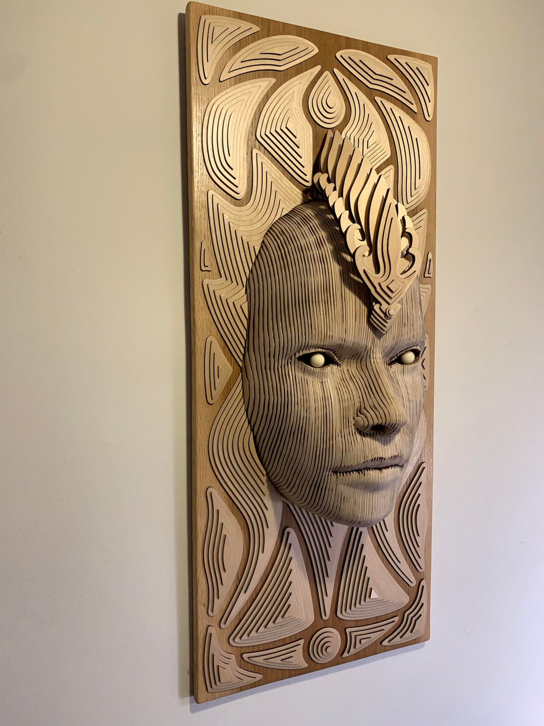 Oracle Wood 3D Wall Sculpture Original Wall Art Etsy