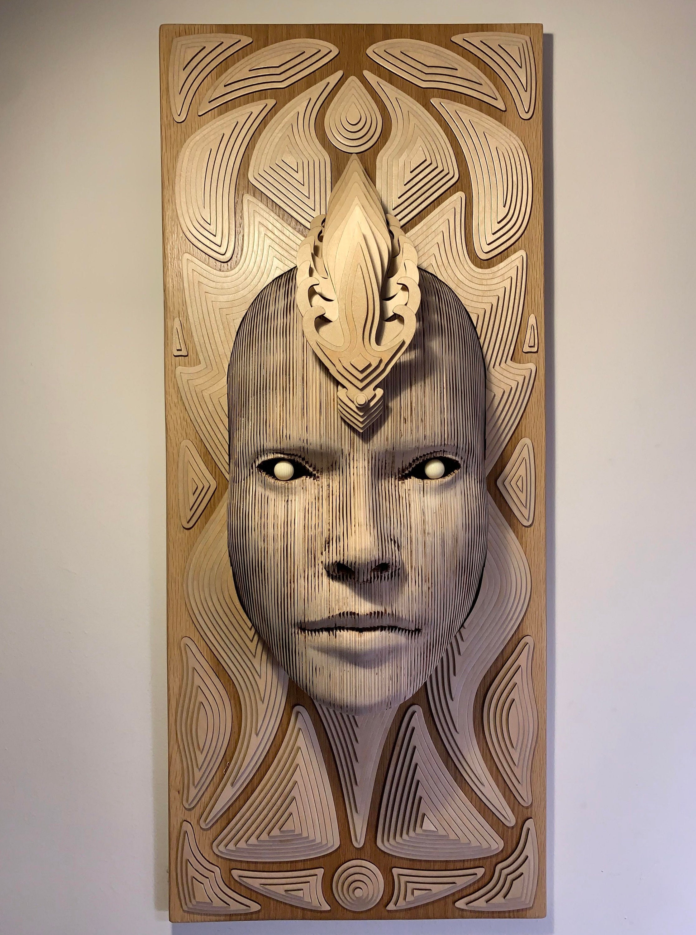 Oracle Wood 3D Wall Sculpture Original Wall Art Etsy Canada