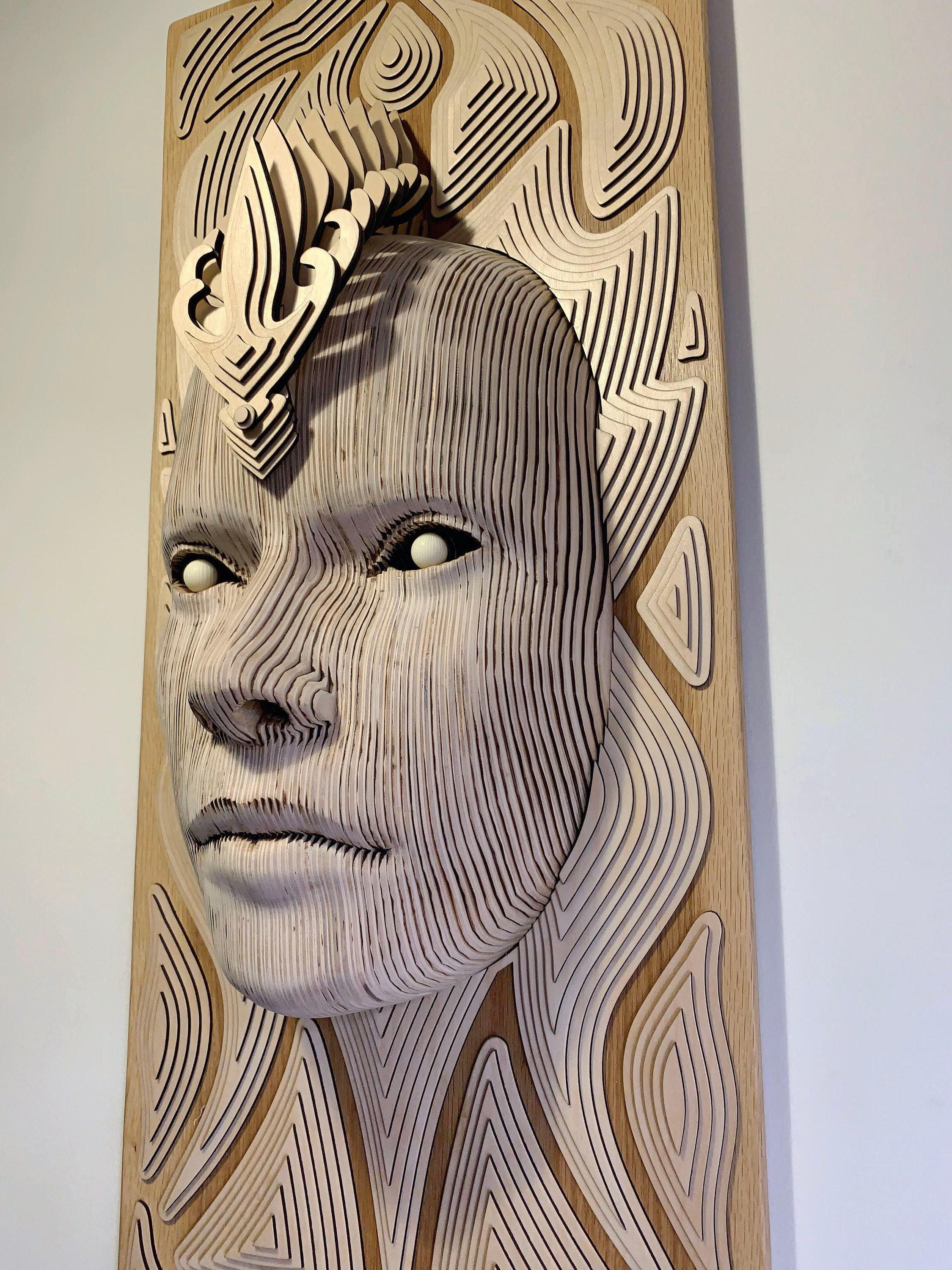 Oracle Wood 3D Wall Sculpture Original Wall Art Etsy Canada