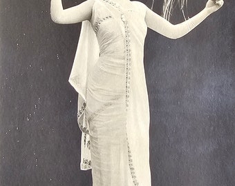 Gabrielle Robinne /// Belle Epoque Stage Actress /// Grecian Goddess /// Reutlinger Paris /// Original Antique French Postcard /// Year 1905